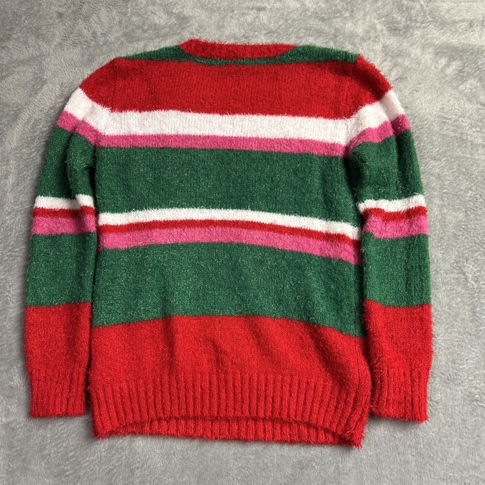 Holiday Time Girls Ugly Christmas Sweater Unicorn Sz. 10-12 Large Red/Green - Picture 12 of 12